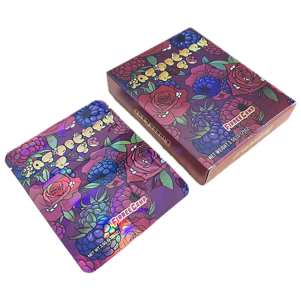 Hot Sale 3.5G Mylar Bags & Box Set Smoking Baggies