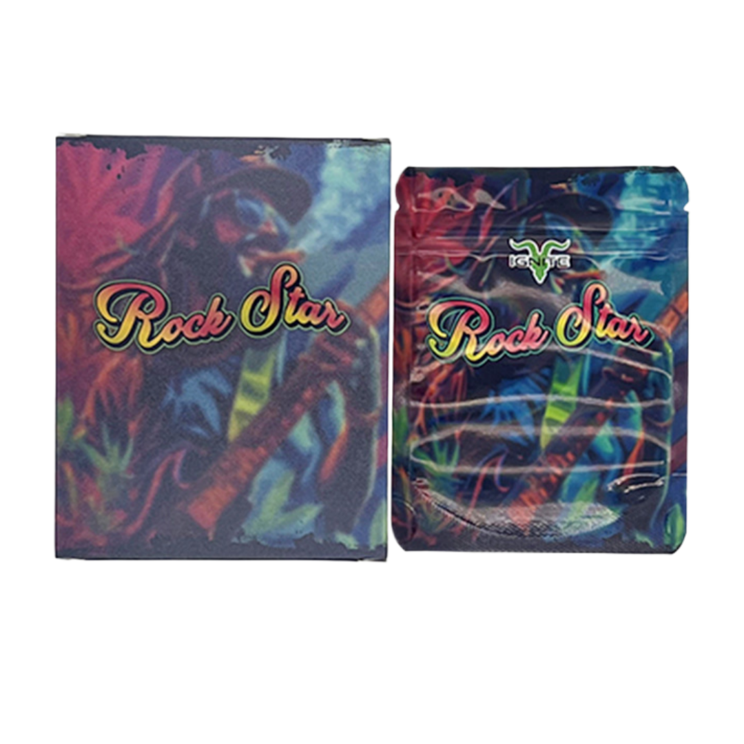 3.5G 1pcs Mylar Bag & 1pcs Box Smoking Set Baggies
