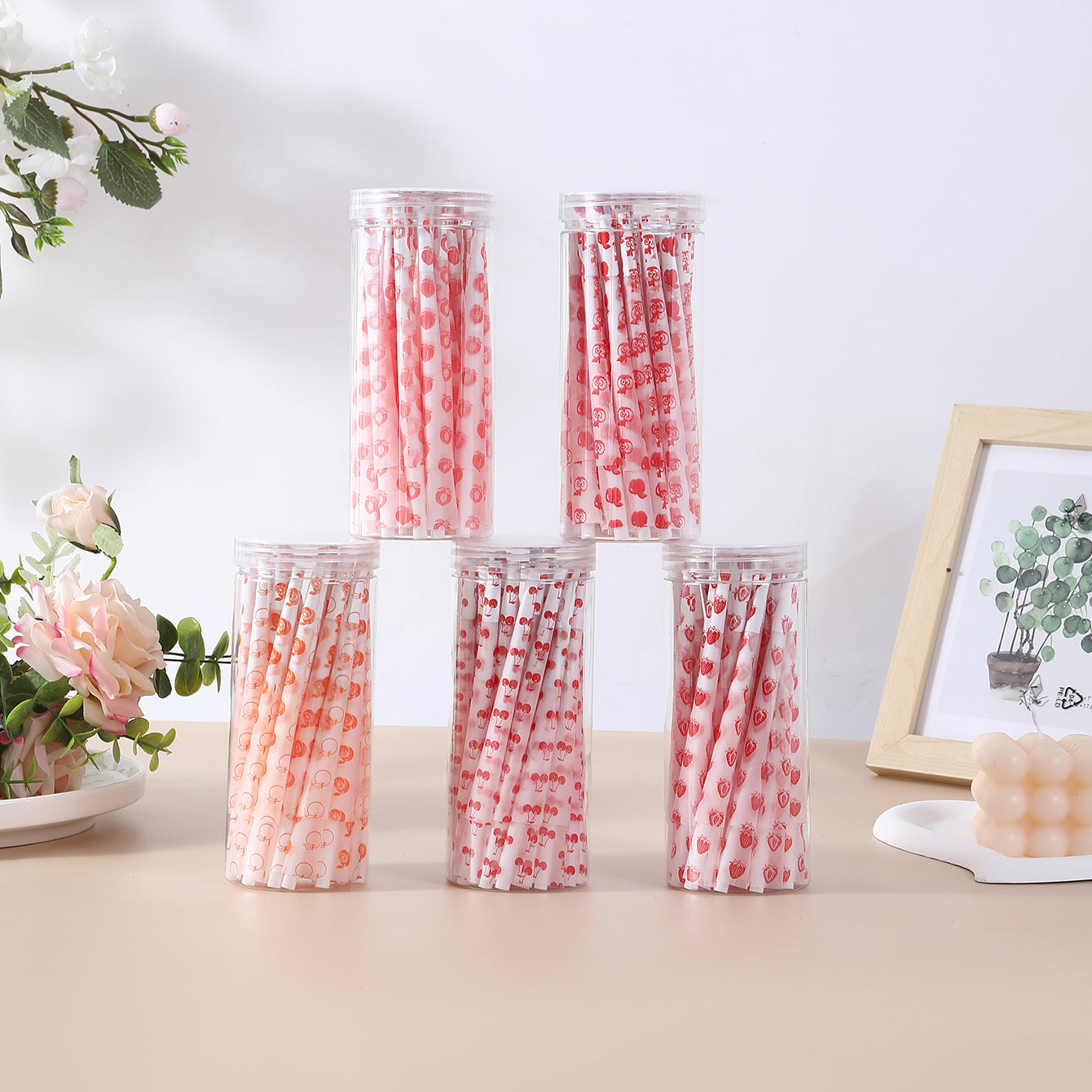 50Pcs/Jar Fruity Scent Pre-Rolled Cones With Printing