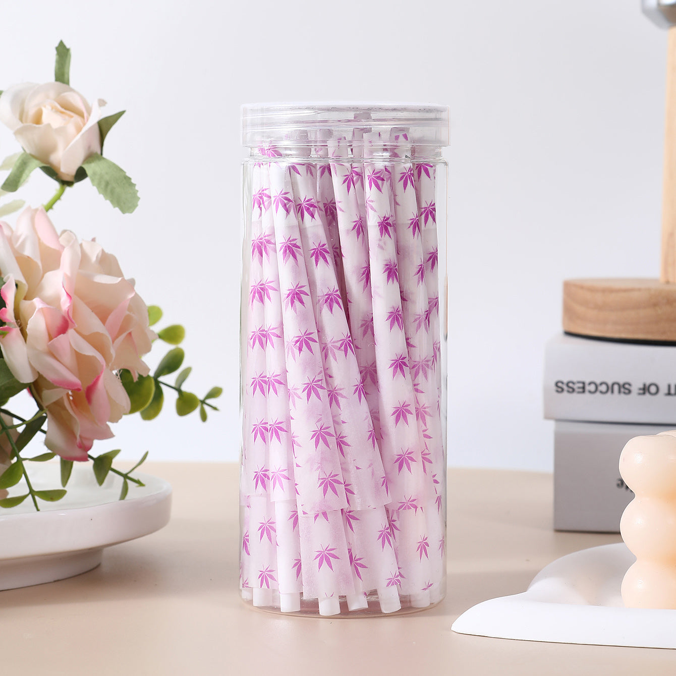 50 Pcs/Jar Pre-Rolled Cones With Printing