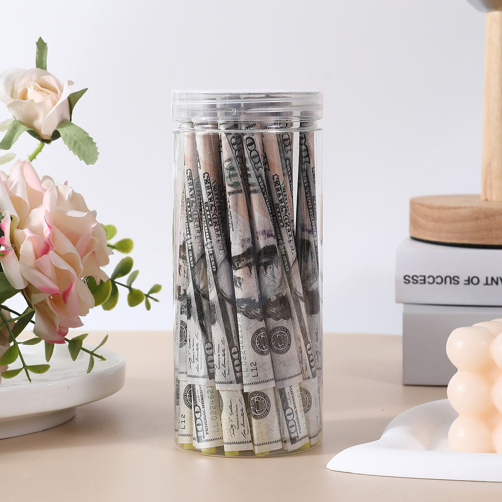 50 Pcs/Jar Pre-Rolled Cones With Printing