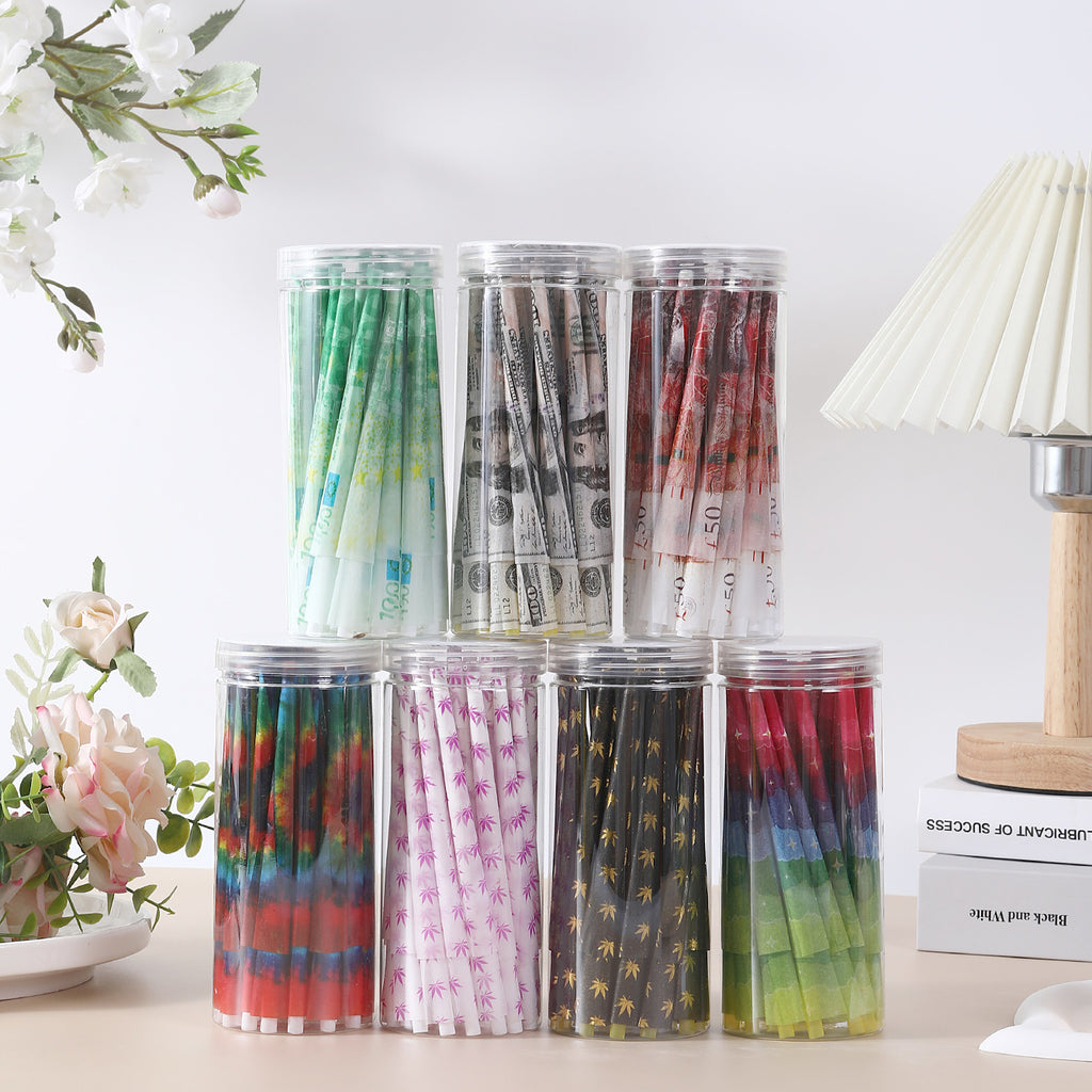 50 Pcs/Jar Pre-Rolled Cones With Printing