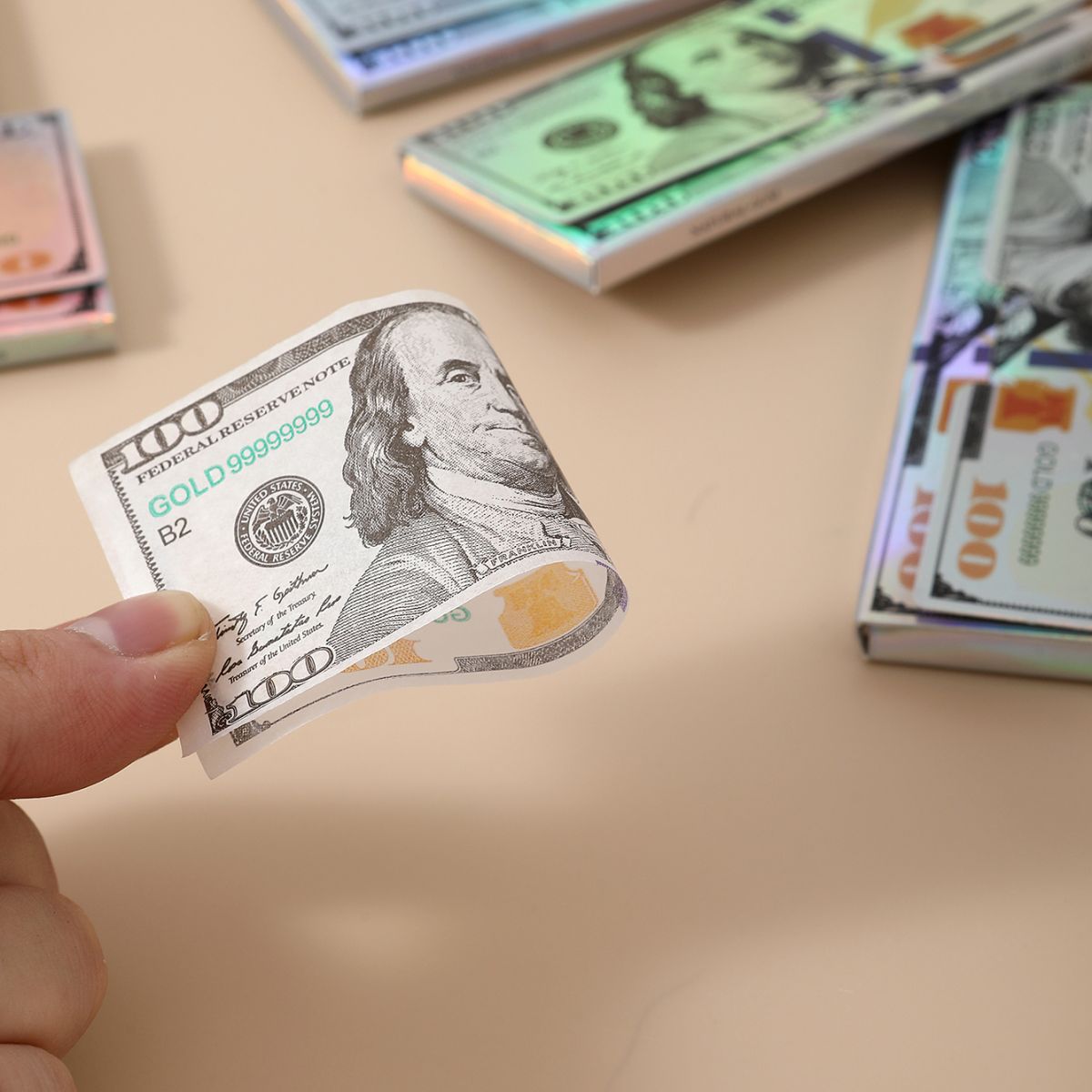 24 Leaves/Booklet 24 Booklets/Case Laser US Dollars Rolling Papers Without Filter Tips