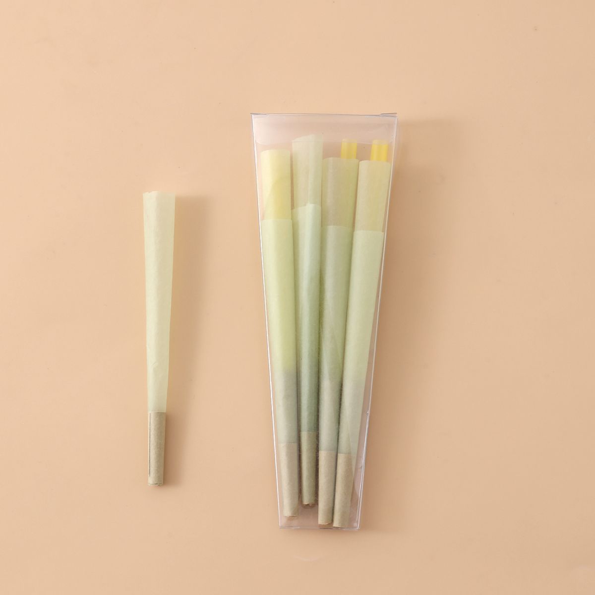 8 Pcs/Case Colored Pre-Rolled Cones Without Printing