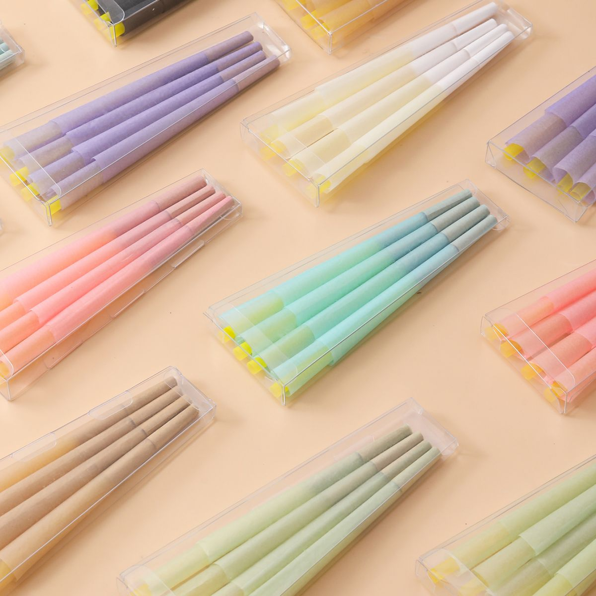 8 Pcs/Case Colored Pre-Rolled Cones Without Printing