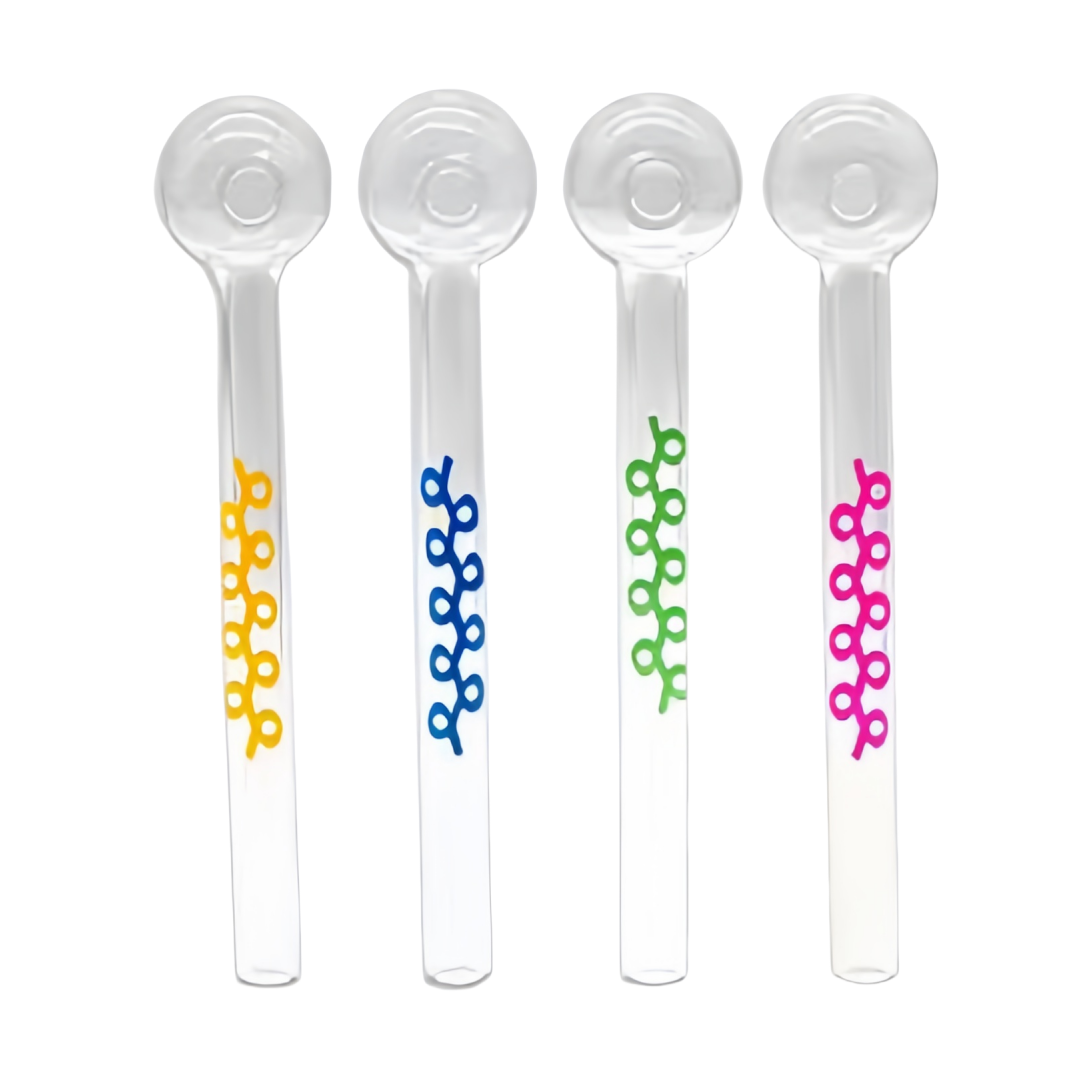 6inch Clear Oil Burner Glass Ball with Sticker