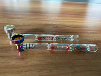 Glass Pipe with Diamond Smoking Pipe