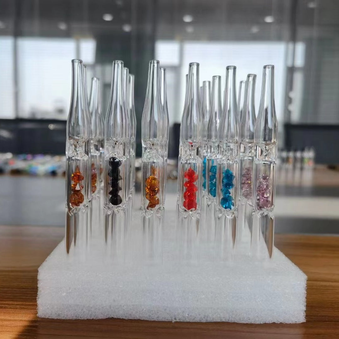 Clear Chillum with Diamond 12.5cm