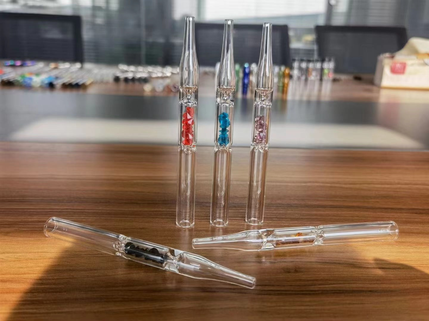 Clear Chillum with Diamond 12.5cm