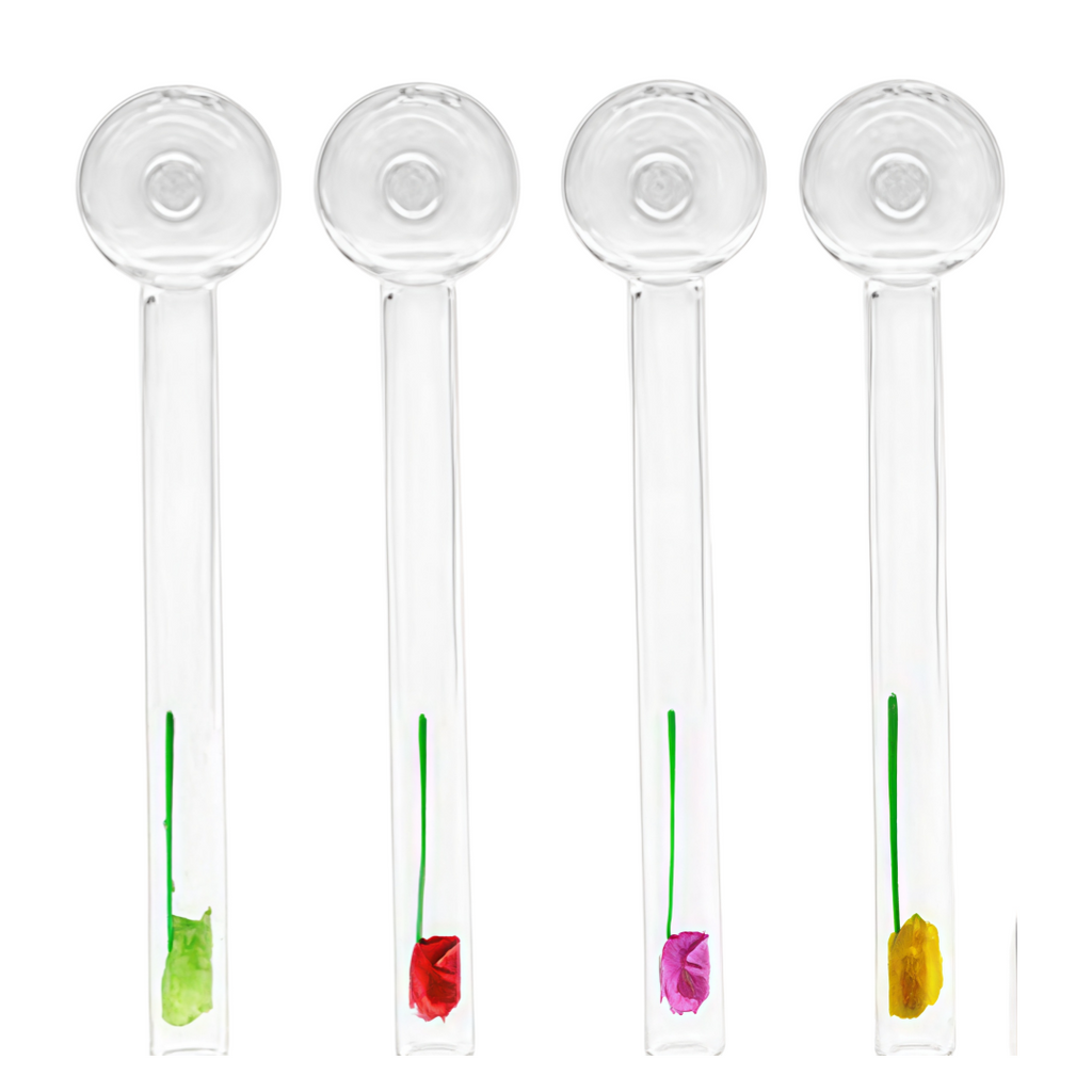 6inch Clear Oil Burner with Rose