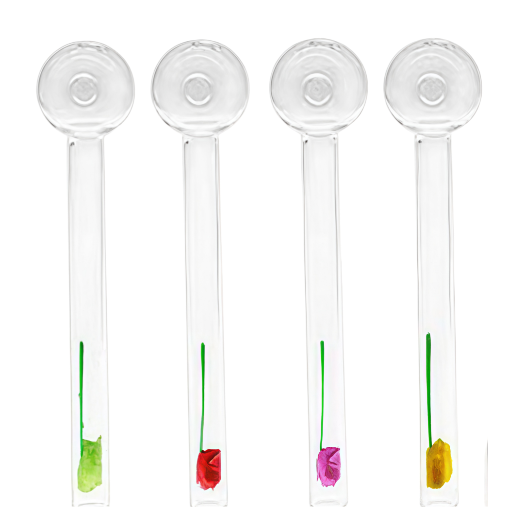 6inch Clear Oil Burner with Rose