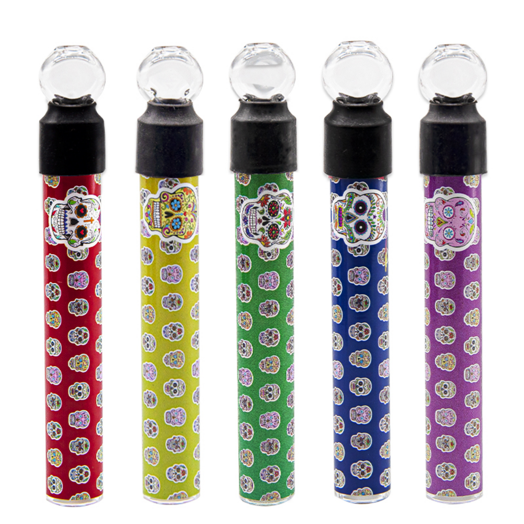 Chillum With Skeleton Glass