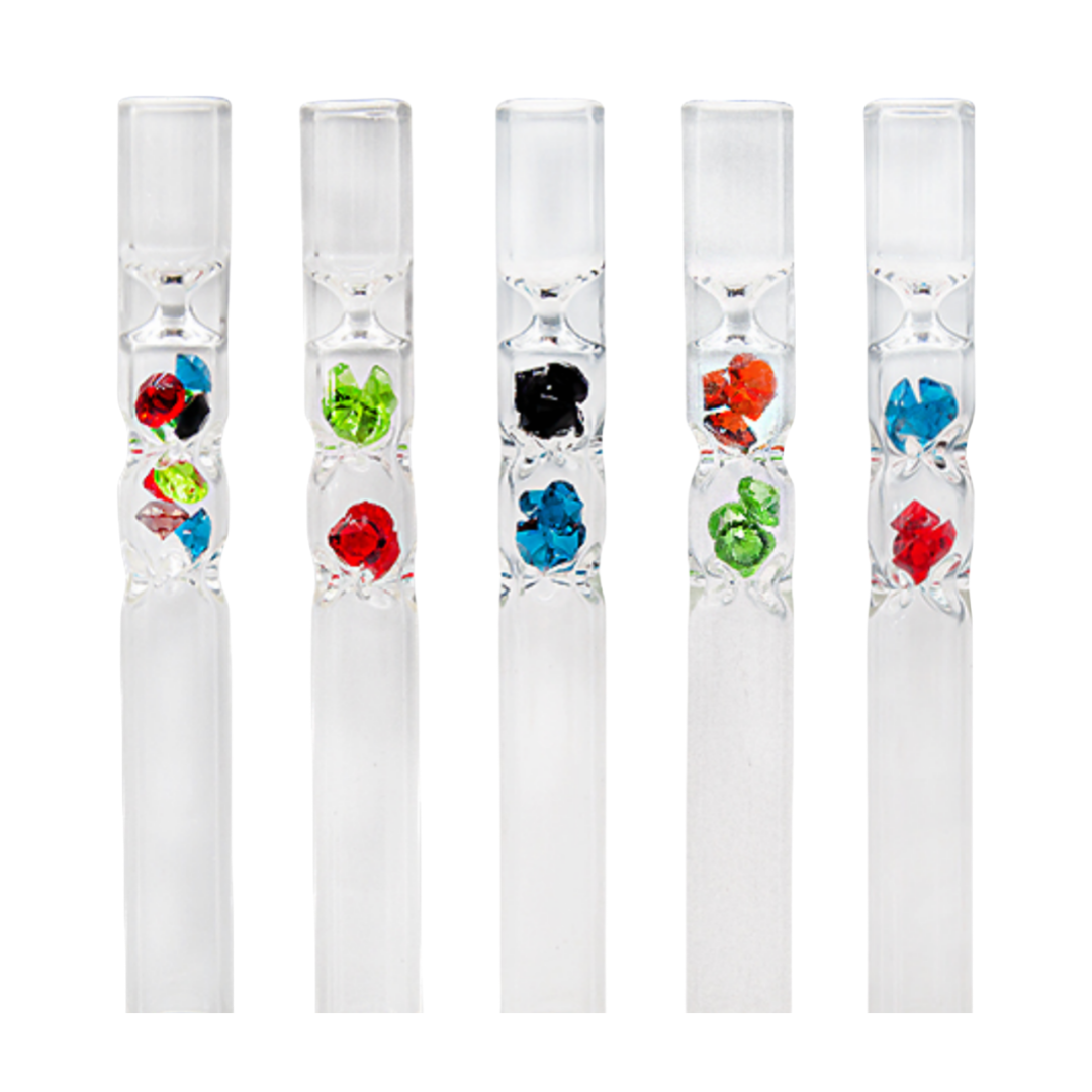 Glass Chillum Double Diamond
