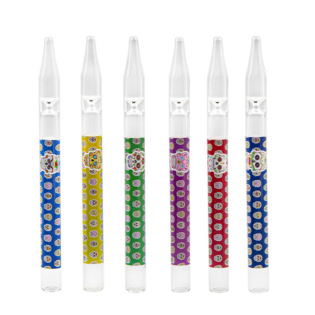 6inch OG Pipe Skeleton Glass Chillum 15cm