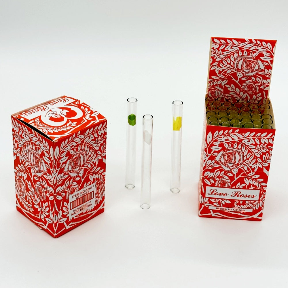 36ct/Box Rose Love Glass Pipe