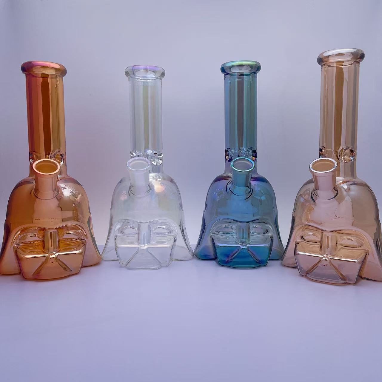 Electroplating Warrior Glass Bong