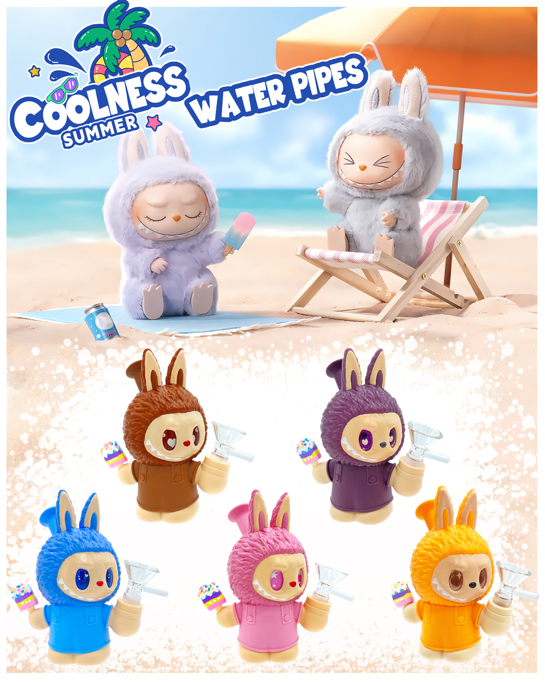 Distributor Labubu Silicone Bong Smoke Shop Accessories Gas Station Wholesale