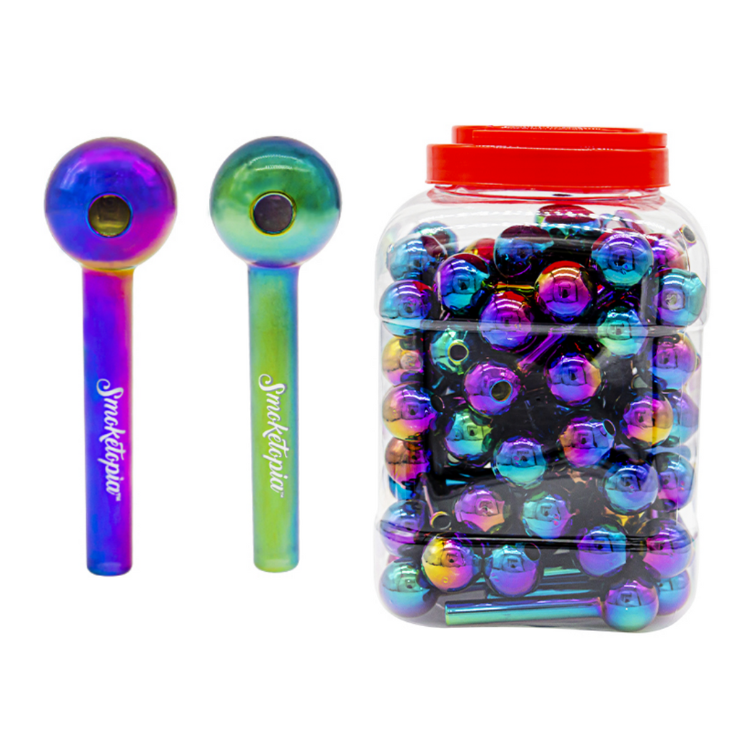 4inch Rainbow 90CT/JAR Glass Ball Oil Burner