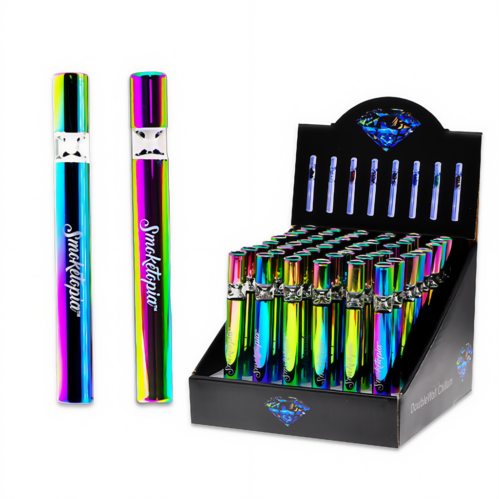 12*109mm OG Chillum Rainbow Glass Pipe