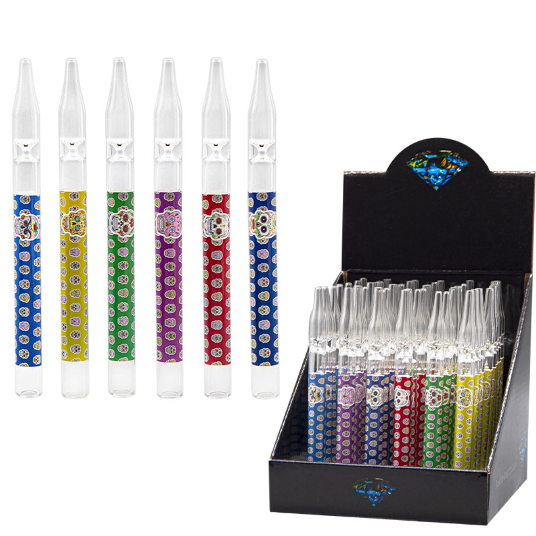 6inch OG Pipe Skeleton Glass Chillum 15cm