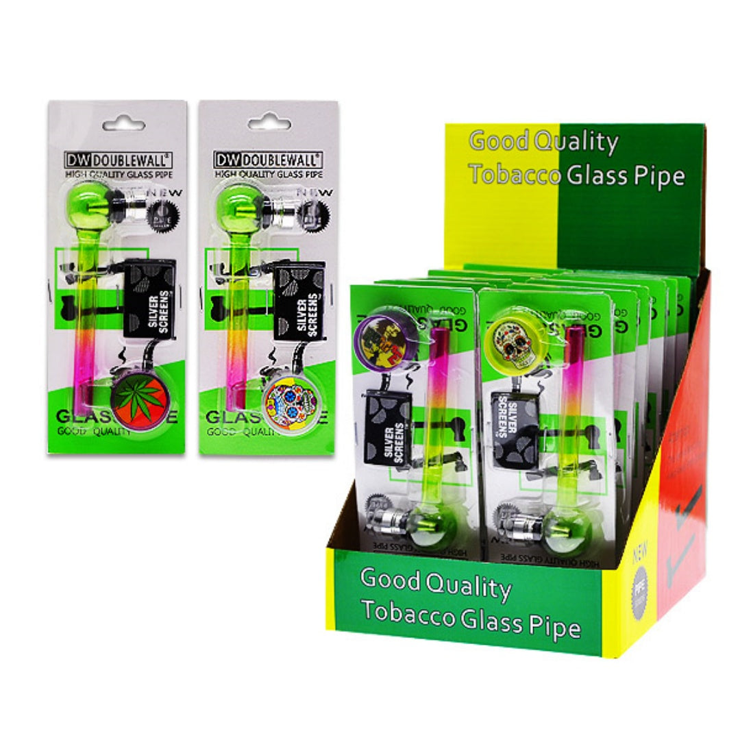 3 in 1 Smoking Set Pipe Screen with Plastic/Metal Grinder