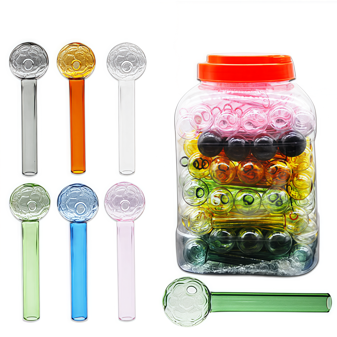 Football 4inch Colorful Oil Burner Glass Ball