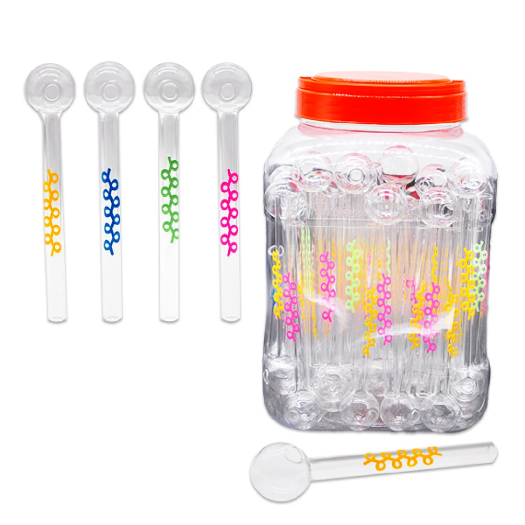 6inch Clear Oil Burner Glass Ball with Sticker