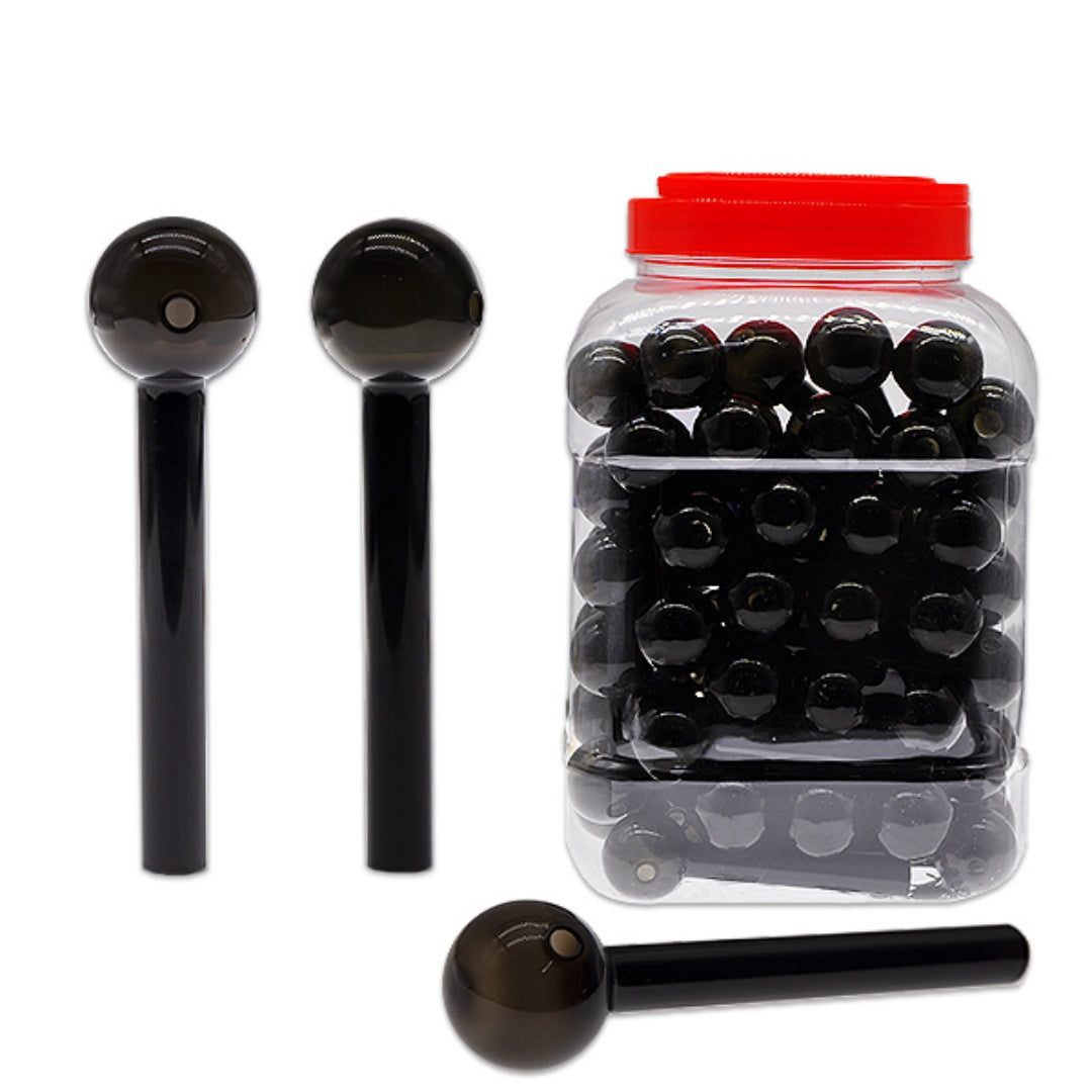 6inch Black Oil Burner Glass Ball 60ct