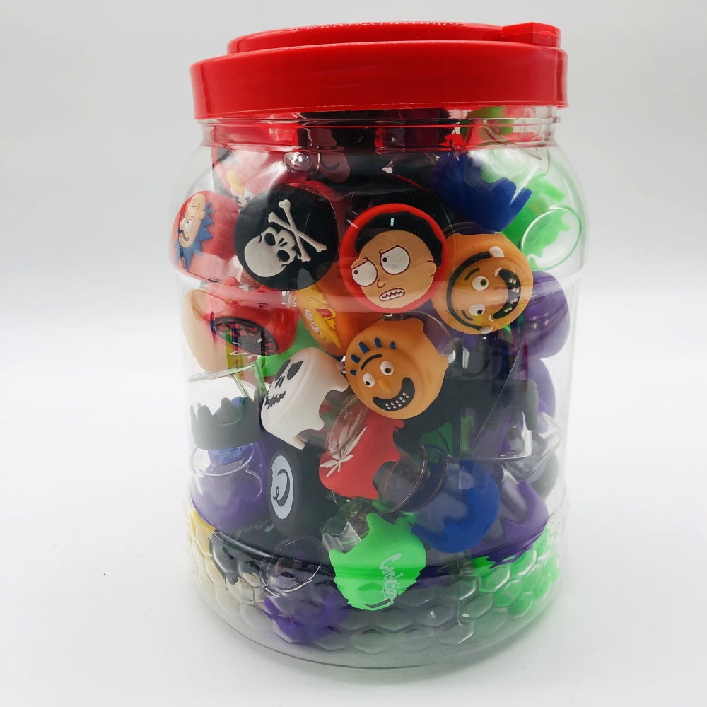 6m Silicone Cartoon Mixed Design Weed Jar