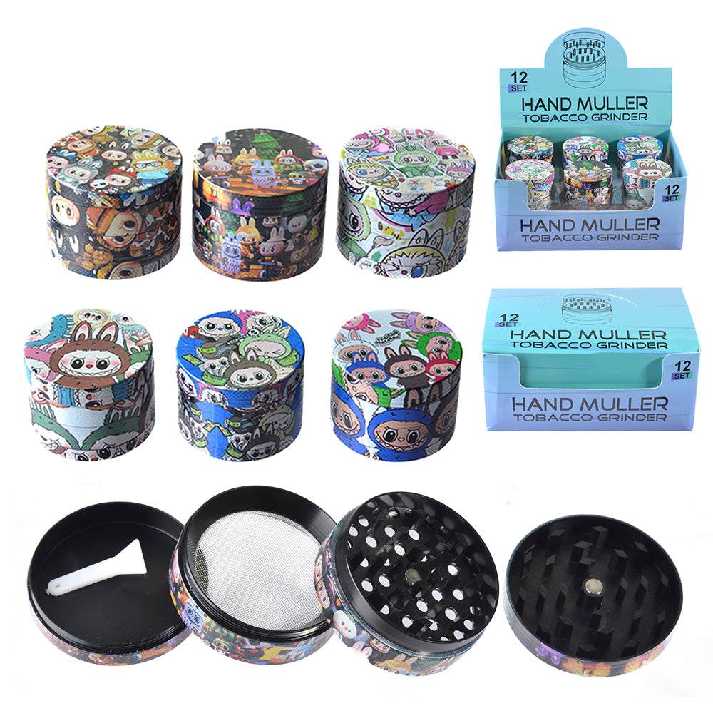 63mm-4Parts Metal Grinder Labubu Design Custom Logo