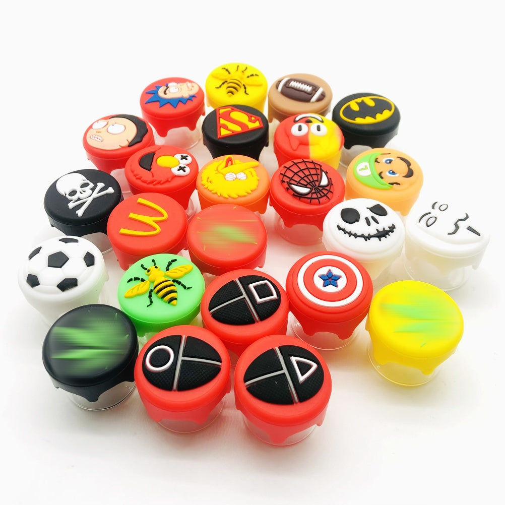 6m Silicone Cartoon Mixed Design Weed Jar