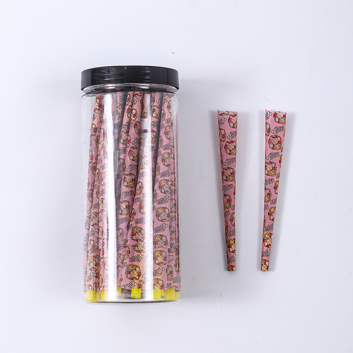 50Pcs/Jar Pre-Rolled Cones With Printing