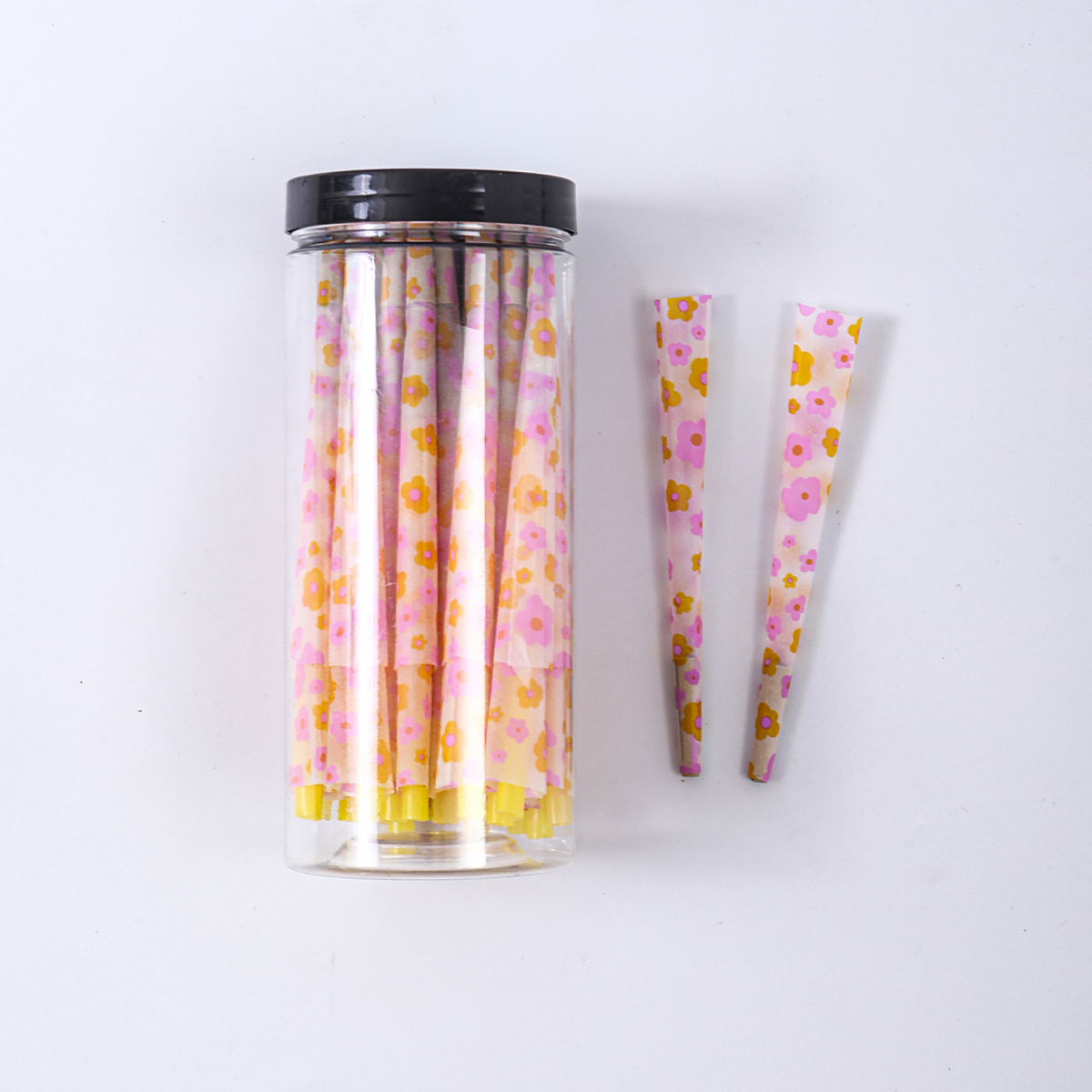 50Pcs/Jar Pre-Rolled Cones With Printing