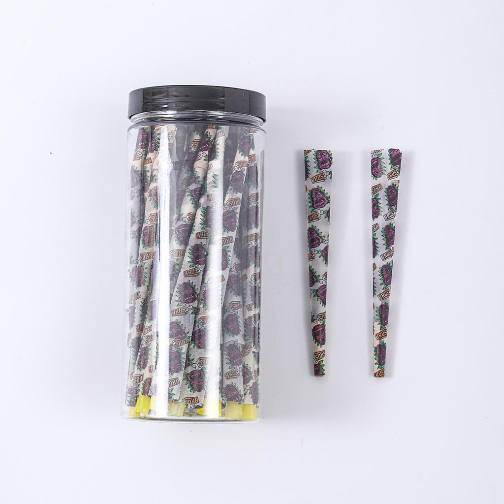 50Pcs/Jar Pre-Rolled Cones With Printing