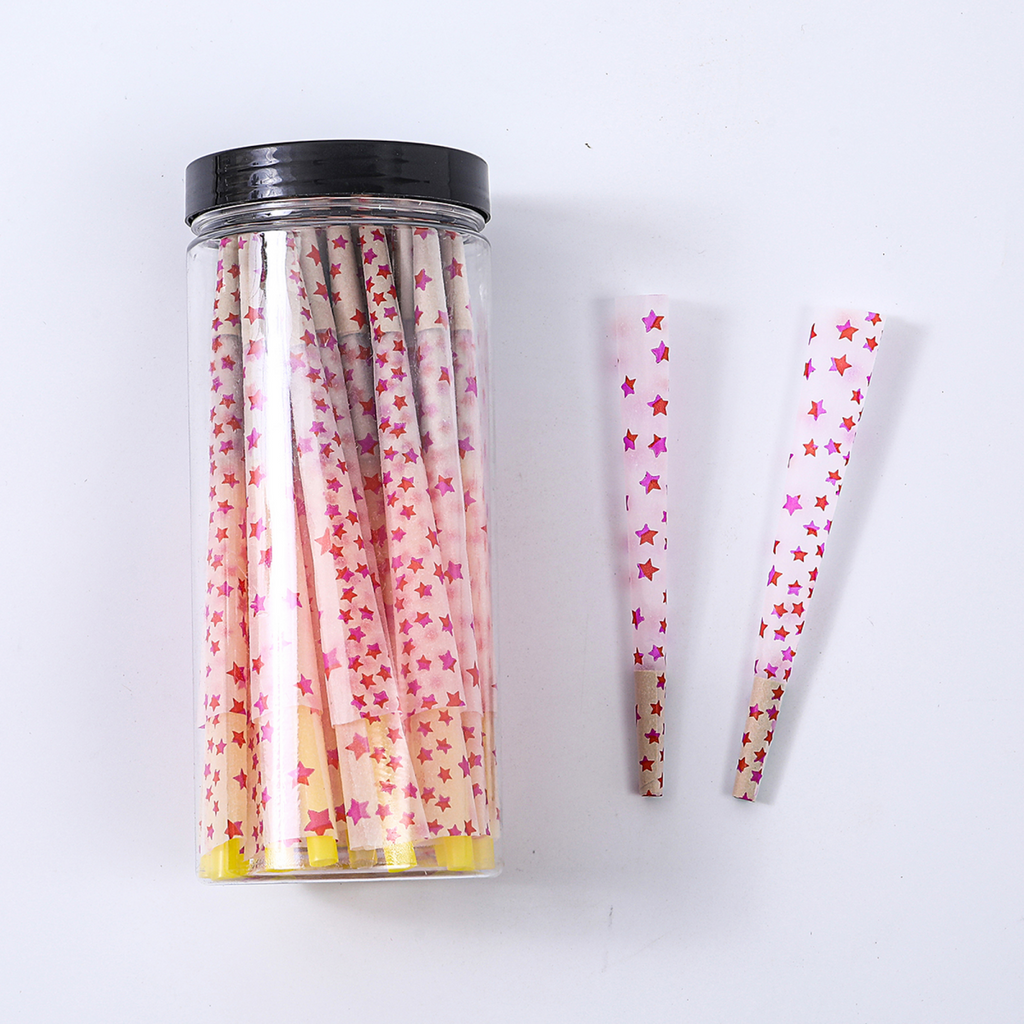 50Pcs/Jar Pre-Rolled Cones With Printing