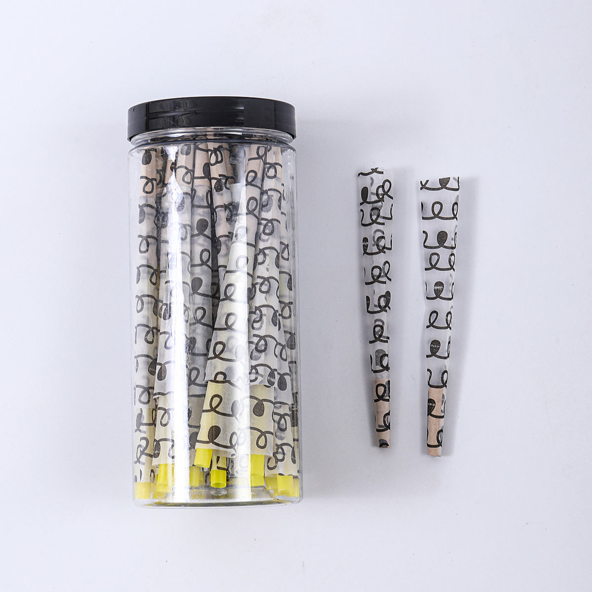 50Pcs/Jar Pre-Rolled Cones With Printing