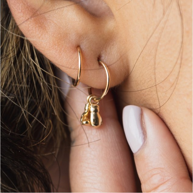 gold charm earrings