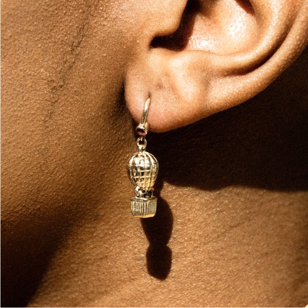 gold charm earrings