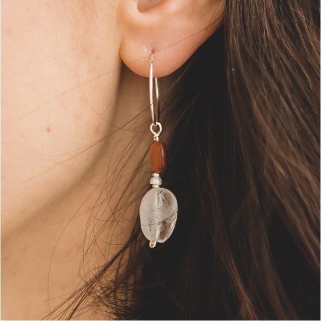 crystal pendant earrings